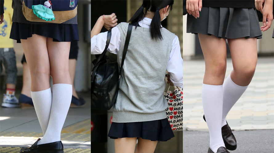 街撮りjk白ハイソ 気品あふれる白ハイソのJKちゃん | JK STREET SNAP│JK 街撮り